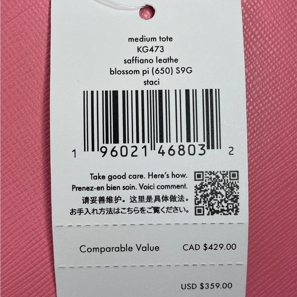 🆕♠️ Kate Spade Staci Medium Tote in Blossom Pink🌸 **BAG ONLY - Picture 9 of 9